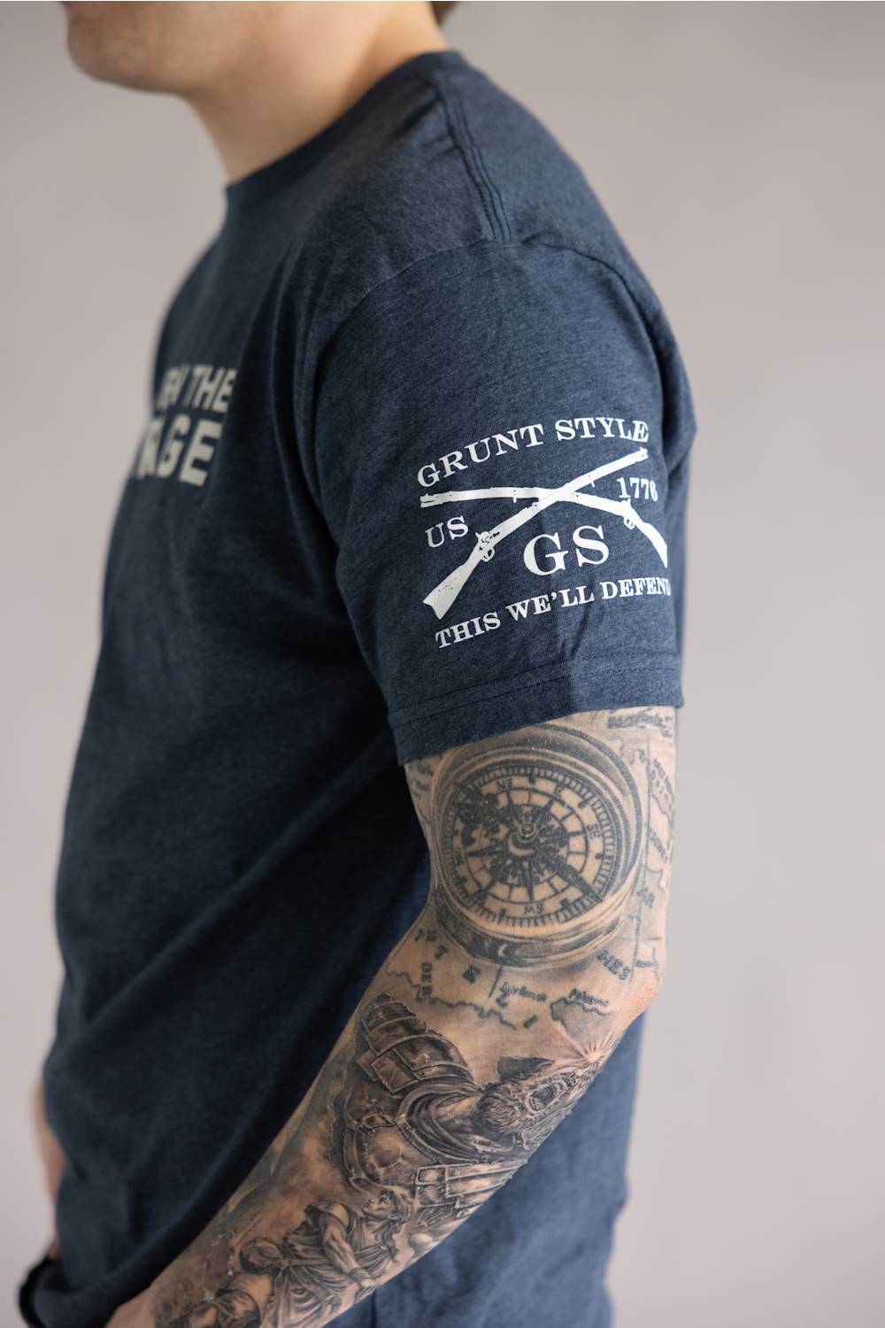 Grunt Style 1776 Garage T-Shirt for Men in Navy