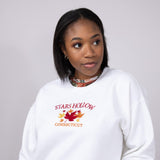 Stars Hollow Embroidered Sweatshirt for Women in Cream