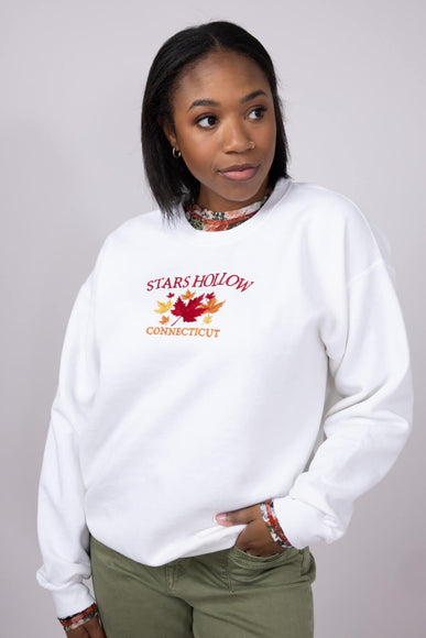 Stars Hollow Embroidered Sweatshirt for Women in Cream