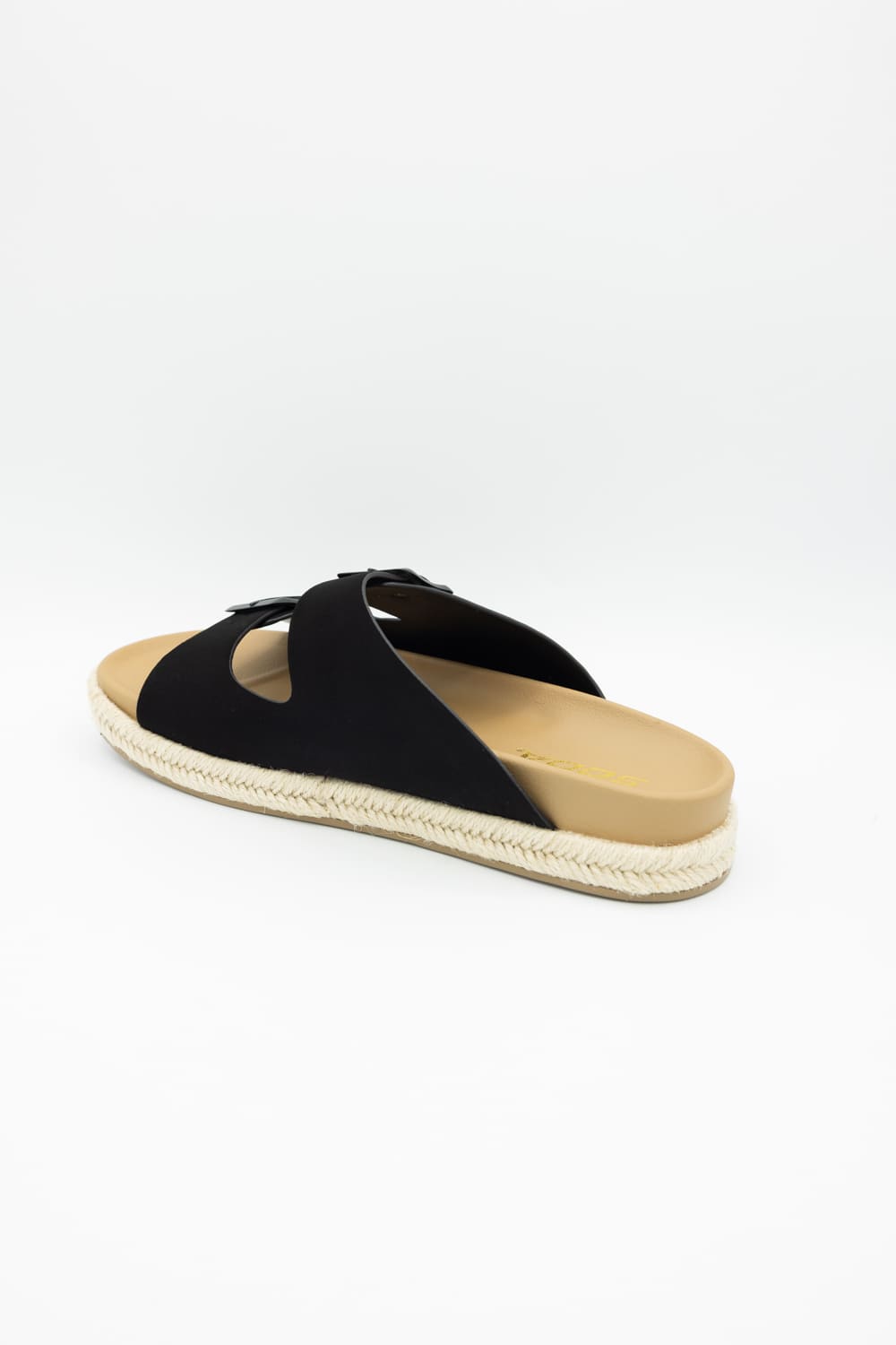 Soda Hertha Two Buckle Platform Sandals in Black | HERTHA-S BLACK
