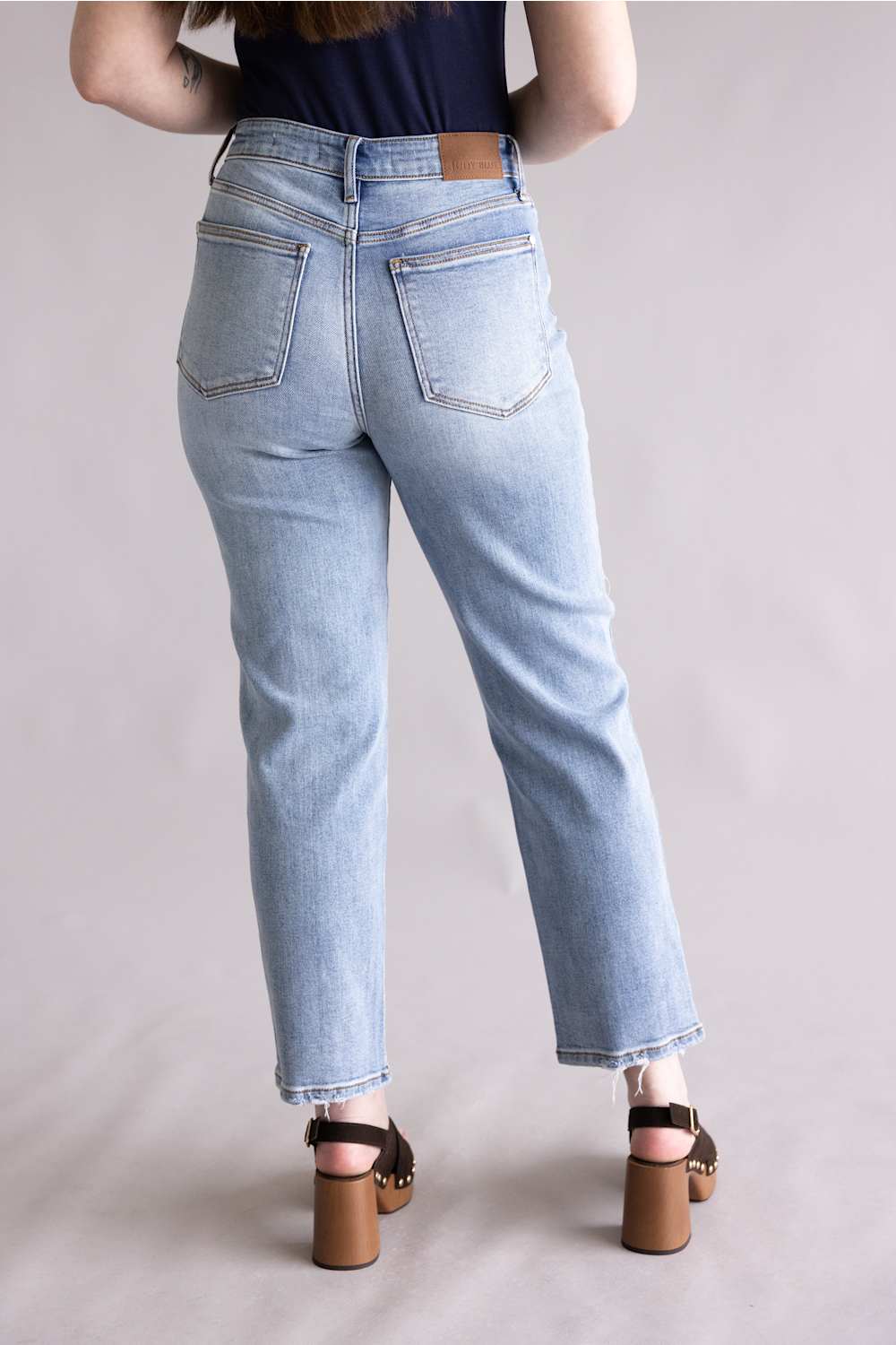 Judy Blue High Rise Ankle Straight Jeans for Women