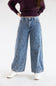 Aaron & Amber High Rise Sideseam Detailed Barrel Jeans for Women in Medium Wash | AJP5469F-POLKADOTDENIM