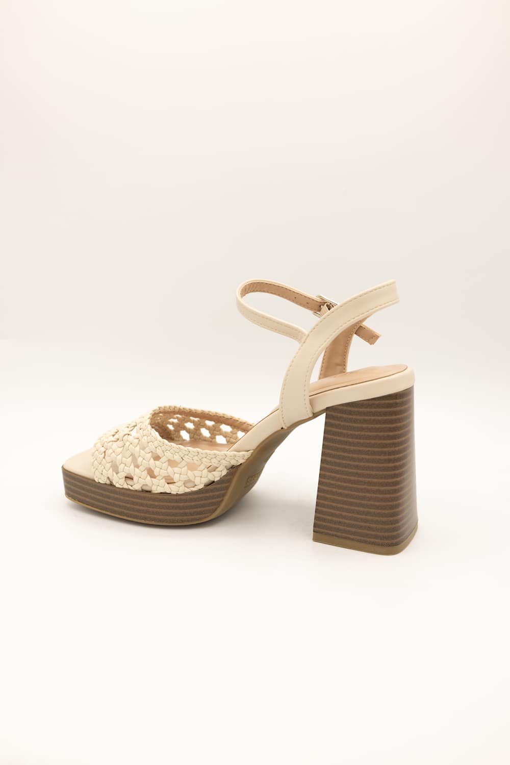 Hudson Platform Block Heels for Women in Beige 