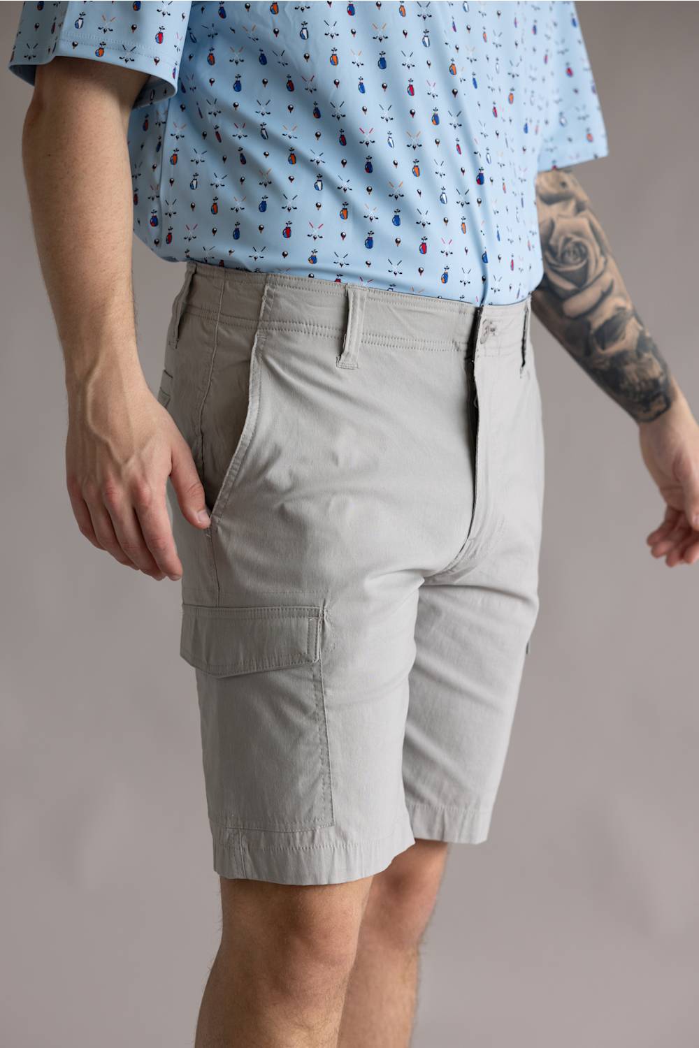Hallstatt 10 Cargo Shorts for Men in Ultimate Grey