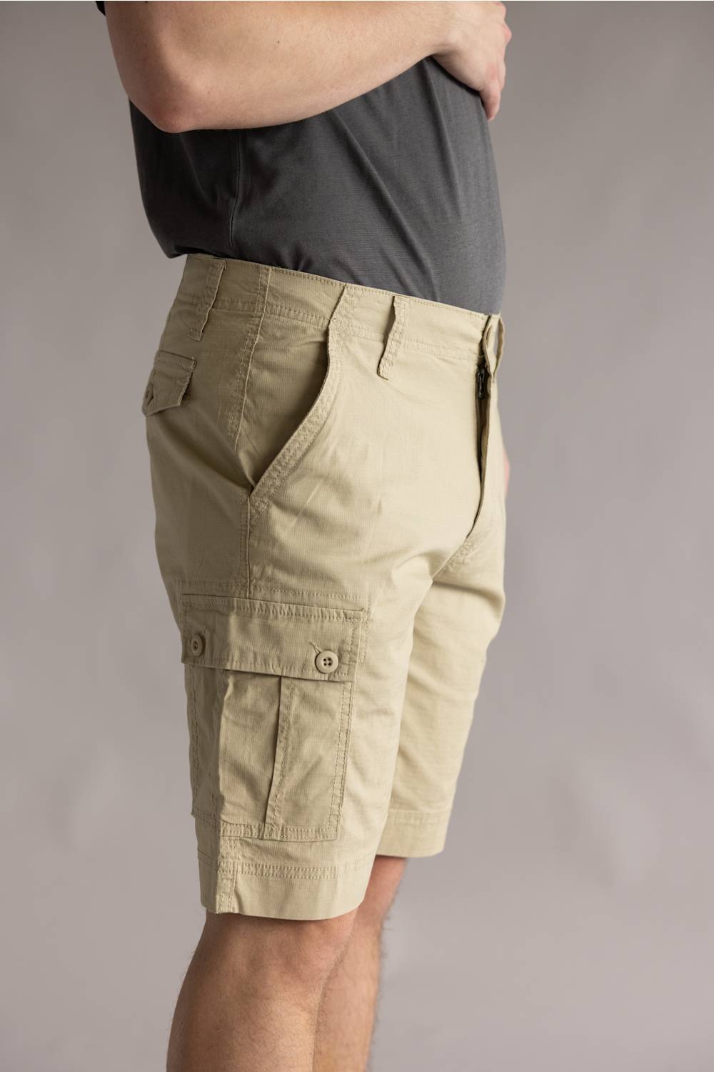 Hallstatt 10 Microrip Cargo Shorts for Men in Twill