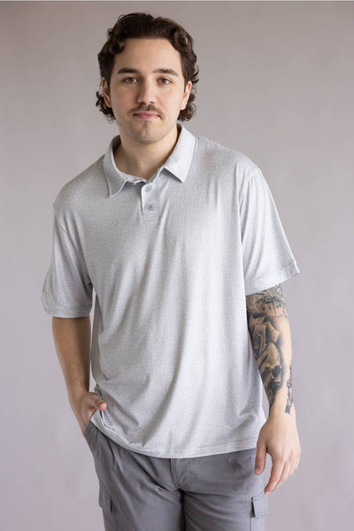 Hallstatt Leaves Polo for Men in Gray | T50365-LEAVES500-GRAY – Glik's