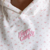 Happy Camp3r Garden Confetti Puff Series Hoodie for Women in White