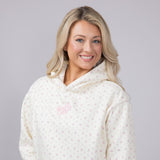 Happy Camp3r Vintage Flower Hoodie for Women in Cream