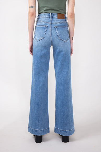 Hidden High-Rise Exposed Stitch Flare Jeans for Women