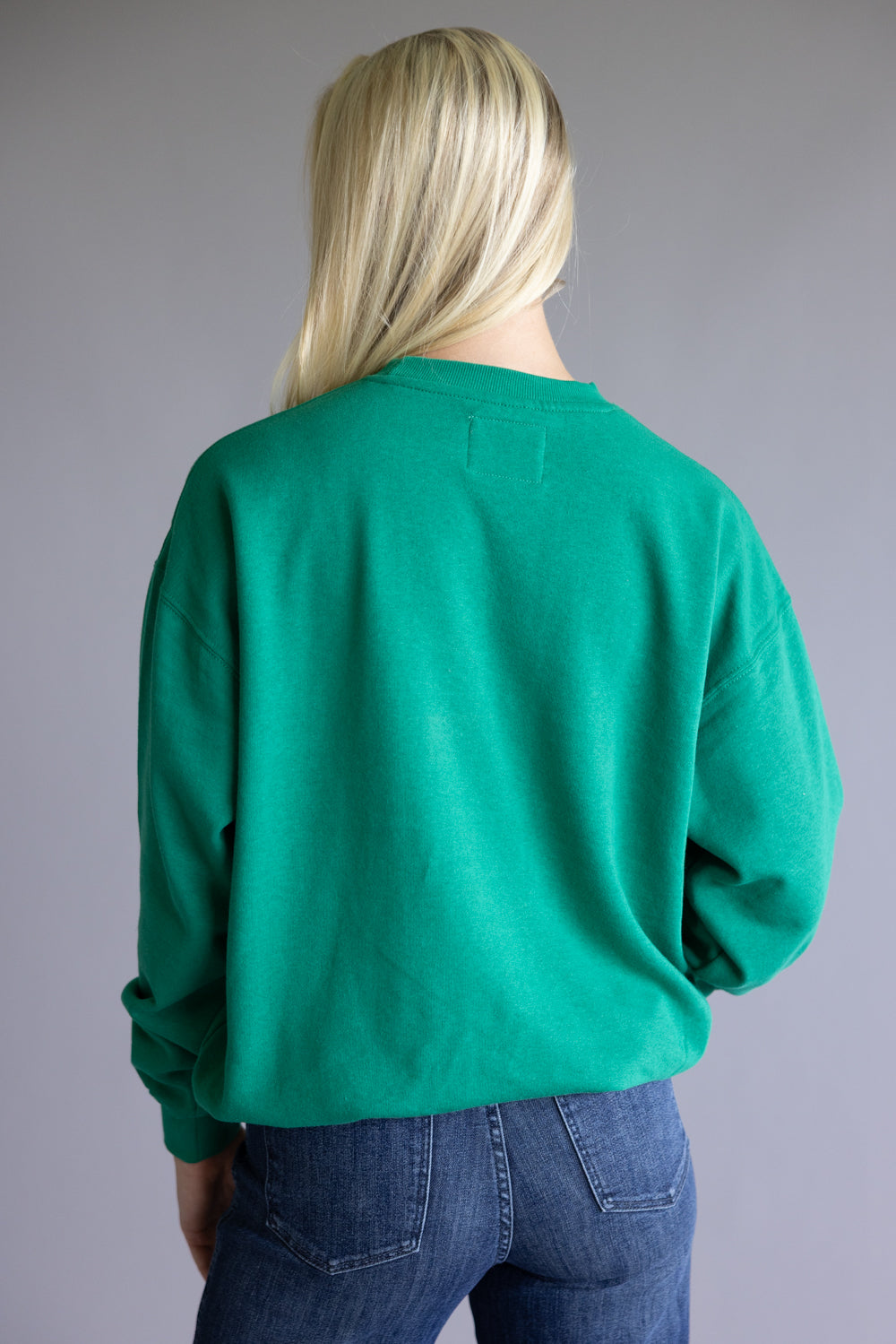 1897 Active Holly Jolly Fleece Print Fleece Sweatshirt for Women in Kelly Green