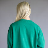 1897 Active Holly Jolly Fleece Print Fleece Sweatshirt for Women in Kelly Green