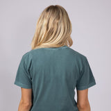 Hot Girls Read Books T-Shirt for Women in Green