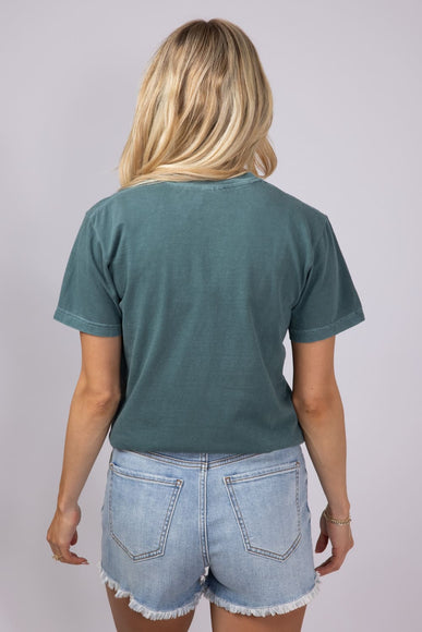 Hot Girls Read Books T-Shirt for Women in Green