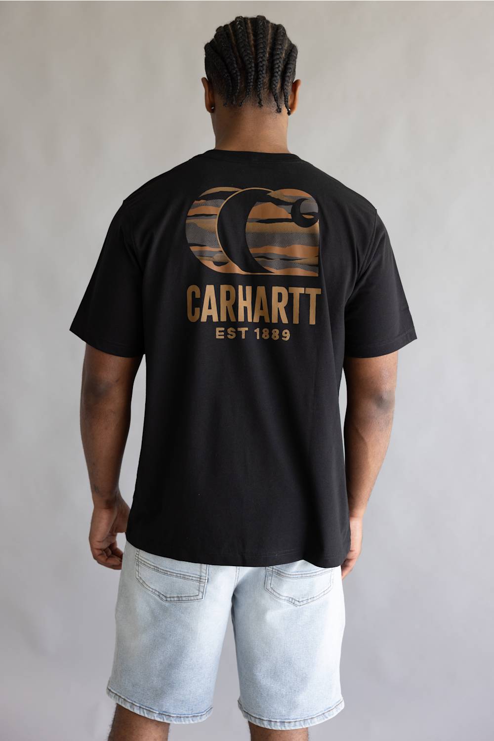 Carhartt Irvine Relaxed Terrain Layered Camo T-Shirt for Men in Black
