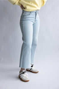 JBD High Rise Crop Slim Wide Leg Jeans for Women