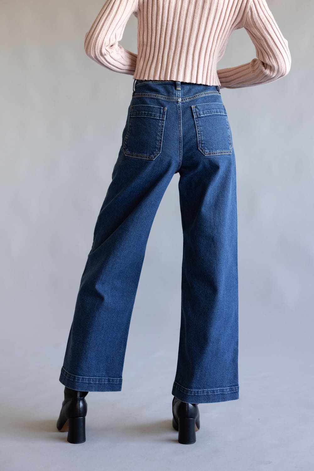 JBD High-Rise Utility Wide Leg Jeans for Women