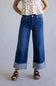 JBD Liv High Rise Cuffed Slim Wide Leg Petite Jeans for Women