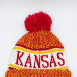 Kansas Pom Beanie in Red