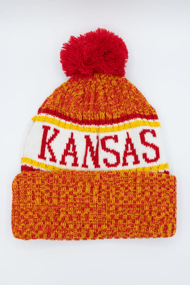 Kansas Pom Beanie in Red