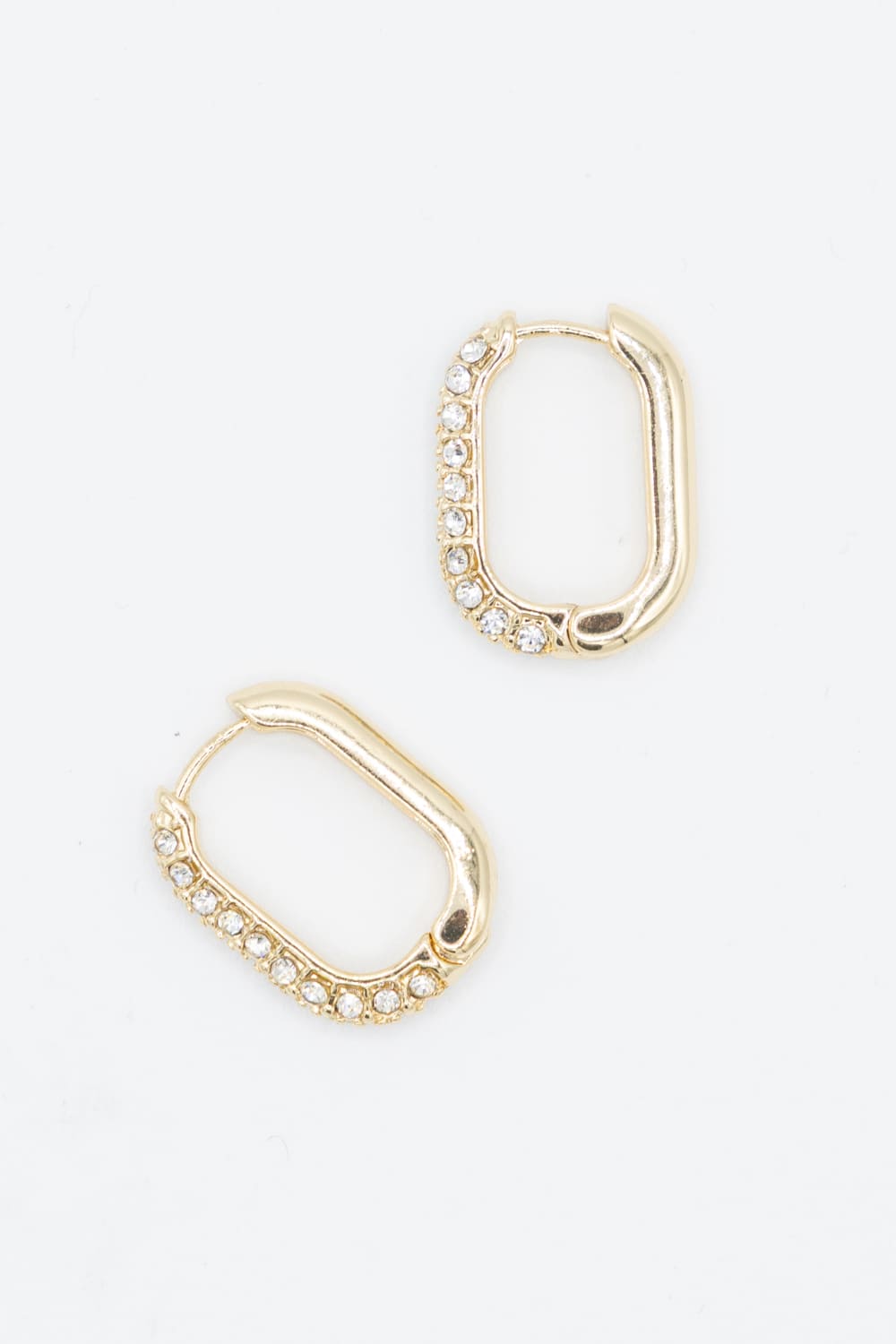 Oval Huggie Earrings for Women in Gold
