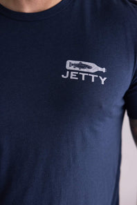 Jetty Bottle Service T-Shirt for Men in Navy