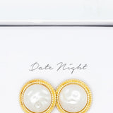 Hammered Pearl Earrings Gift Box Set