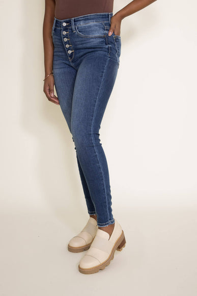 Judy Blue High Rise Button Fly Skinny Jeans for Women