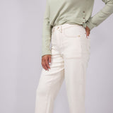 Judy Blue High Rise Dyed Crop Wide Jeans for Women in Ecru