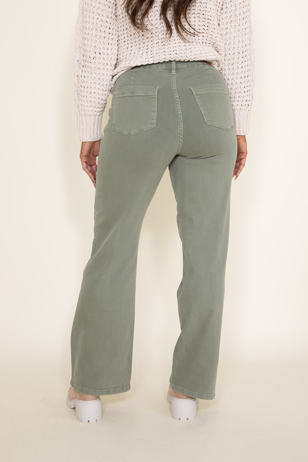 me Women's Cuffed Utility Pants - Sage Green