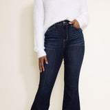 Judy Blue High Rise Raw Hem Flare Jeans for Women