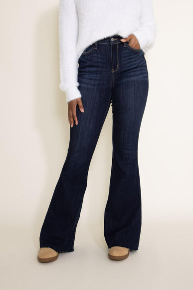 Judy Blue High Rise Raw Hem Flare Jeans for Women