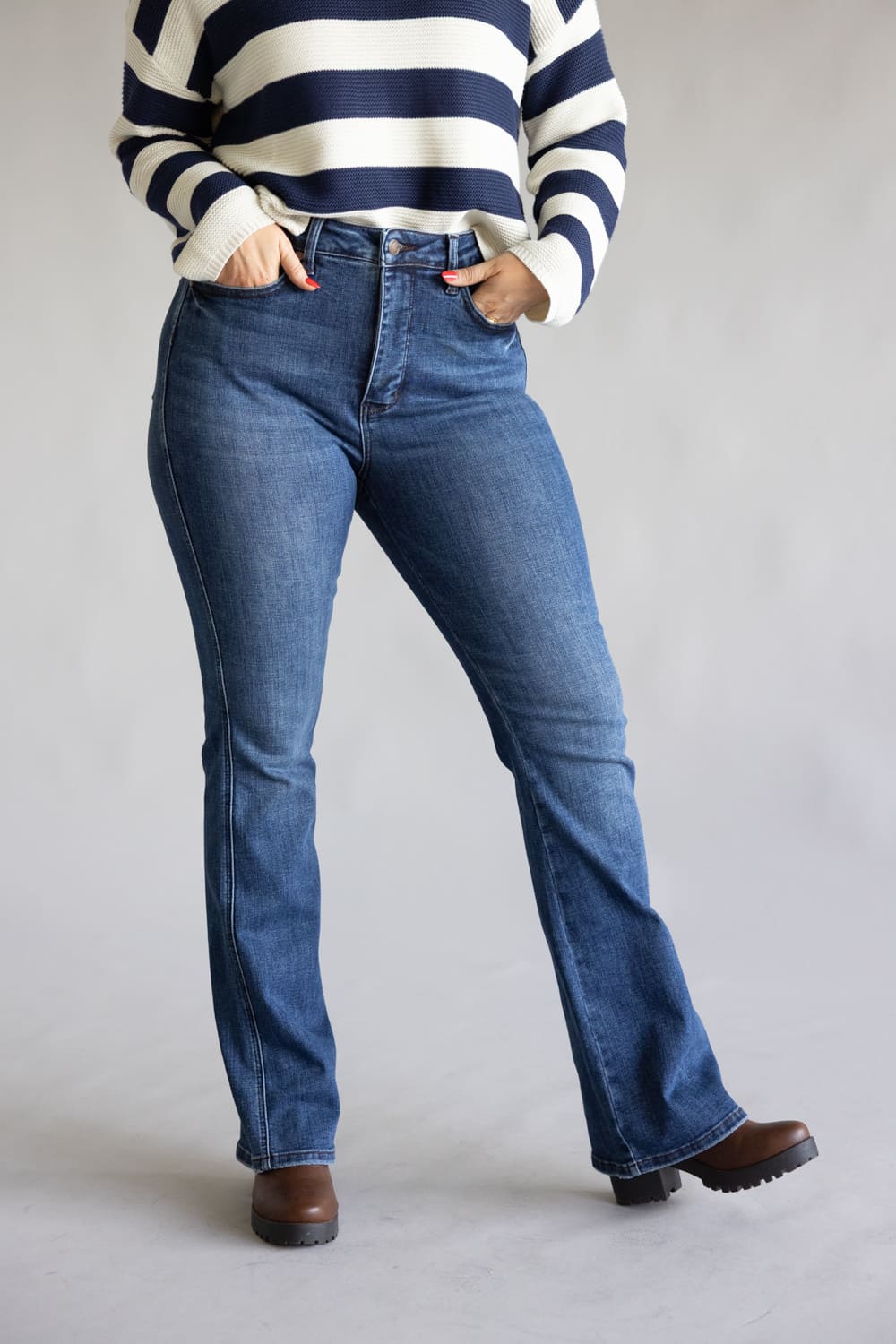Judy Blue High Rise Tummy Control Bootcut Long Jeans for Women