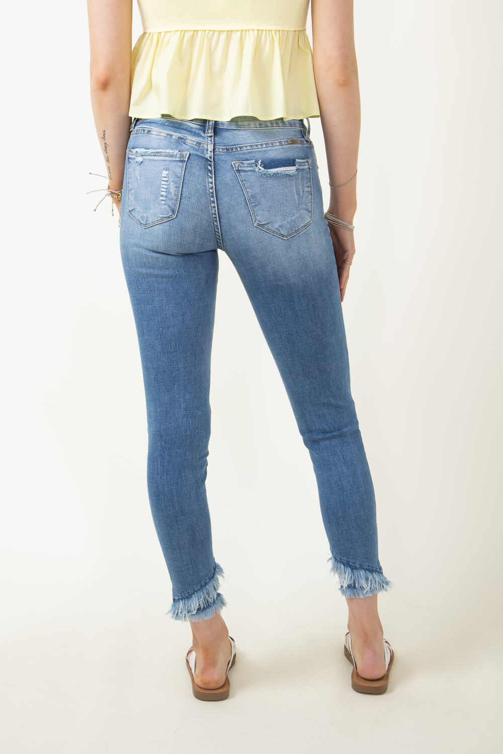 KanCan Distressed Ankle Skinny Jeans for Women