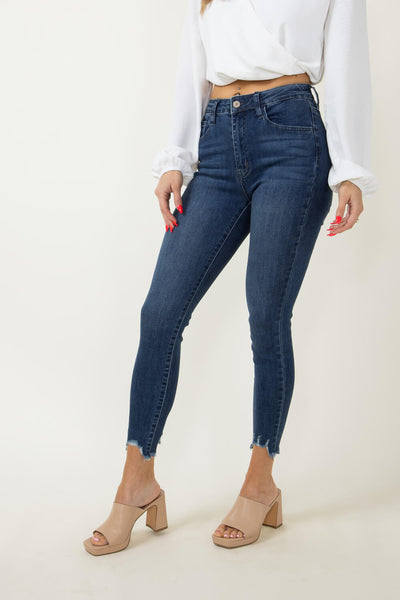 SALT TREE KanCan Women's High Rise Skinny Jeans - Heavily Faded Denim, Five Pocket Style - View #10