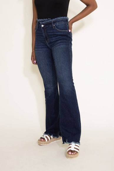 KanCan High Rise Crisscross Flare Jeans for Women