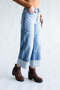 KanCan High Rise Crop Wide Leg Jeans for Women
