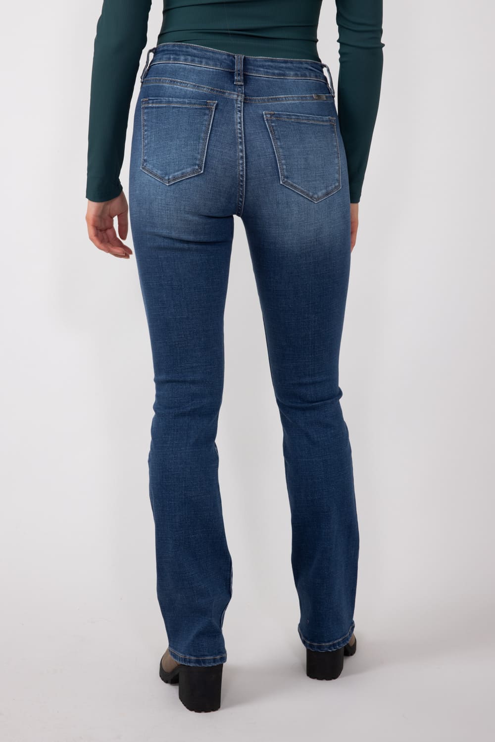 KanCan High Rise Medium Wash Clean Skinny Bootcut Jeans for Women