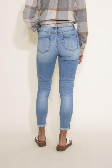 KanCan High Rise Shark Bite Ankle Skinny Jeans for Women