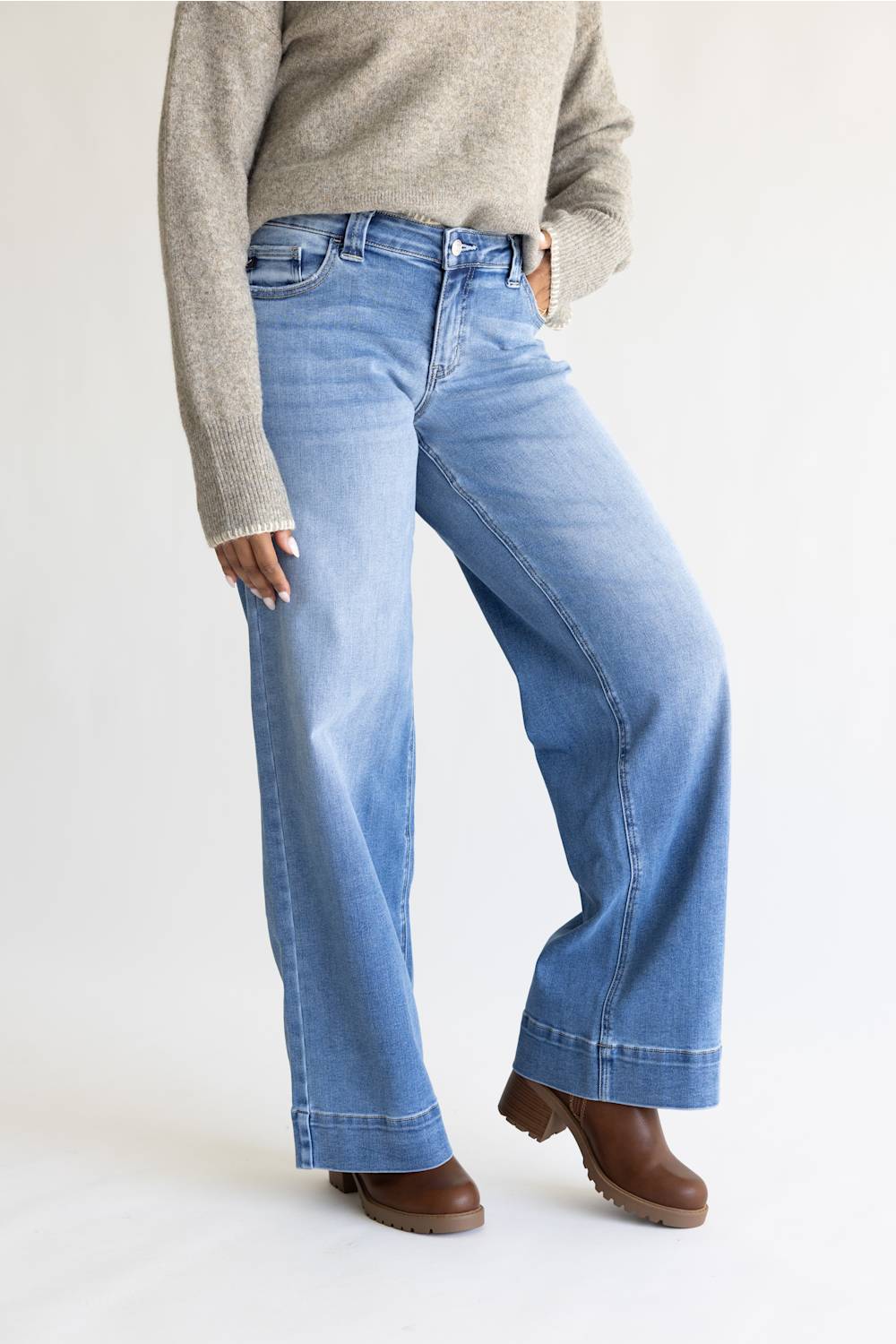 KanCan Low Rise Wide Jeans for Women