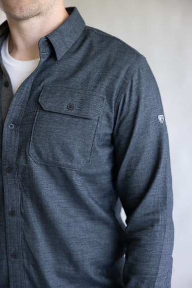 Kuhl Descendr Flannel Shirt for Men in Deep Abyss | 7244-DEEPABYSS