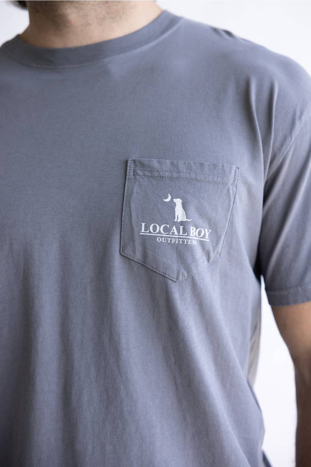 Local Boy LCF Circle T-Shirt for Men in Gray