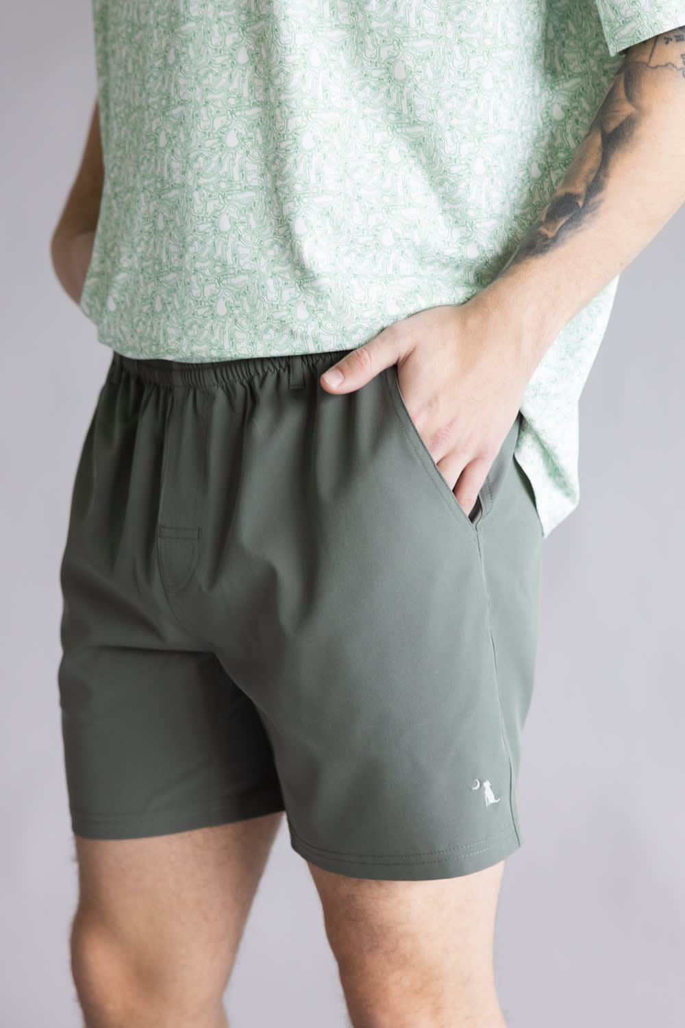 Local Boy Volley Hybrid Shorts for Men in Olive