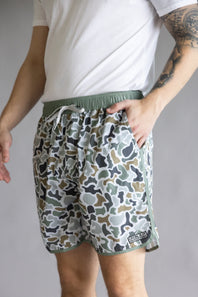 Local Boy Swim Shorts for Men in Brown Camo
