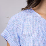 La Miel V-Neck Sweater for Women in Periwinkle