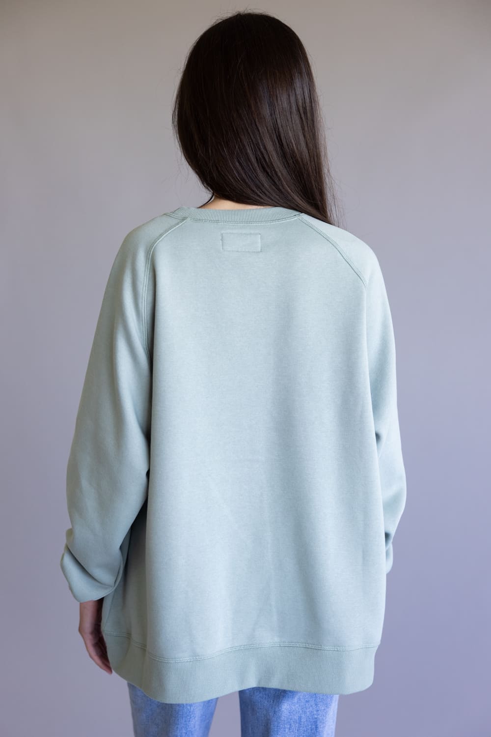 Local Girl Crewneck for Women in Sage Green
