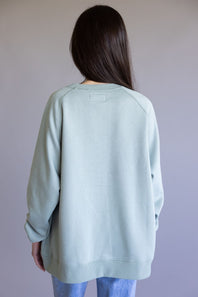 Local Girl Crewneck for Women in Sage Green