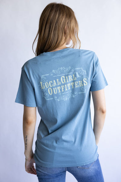 Local Girl Western Whiskey T-Shirt for Women in Slate