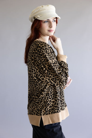 Leopard Pullover for Women in Brown