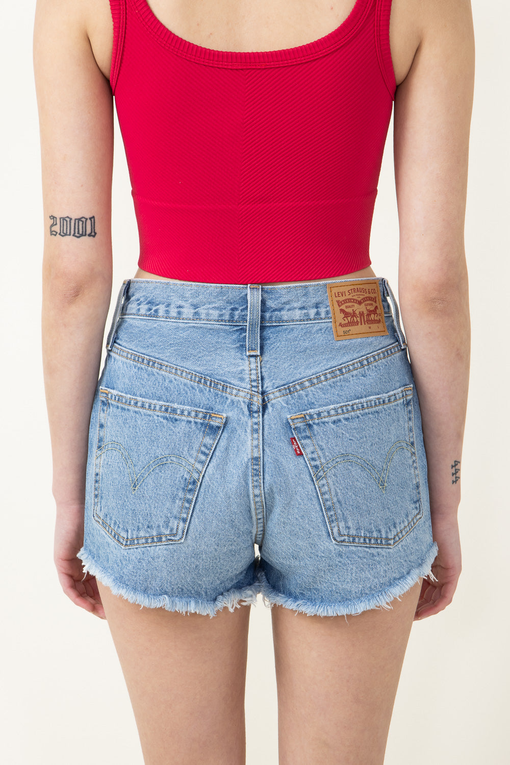 Levi’s 501 High Rise Med Wash Denim Shorts for Women