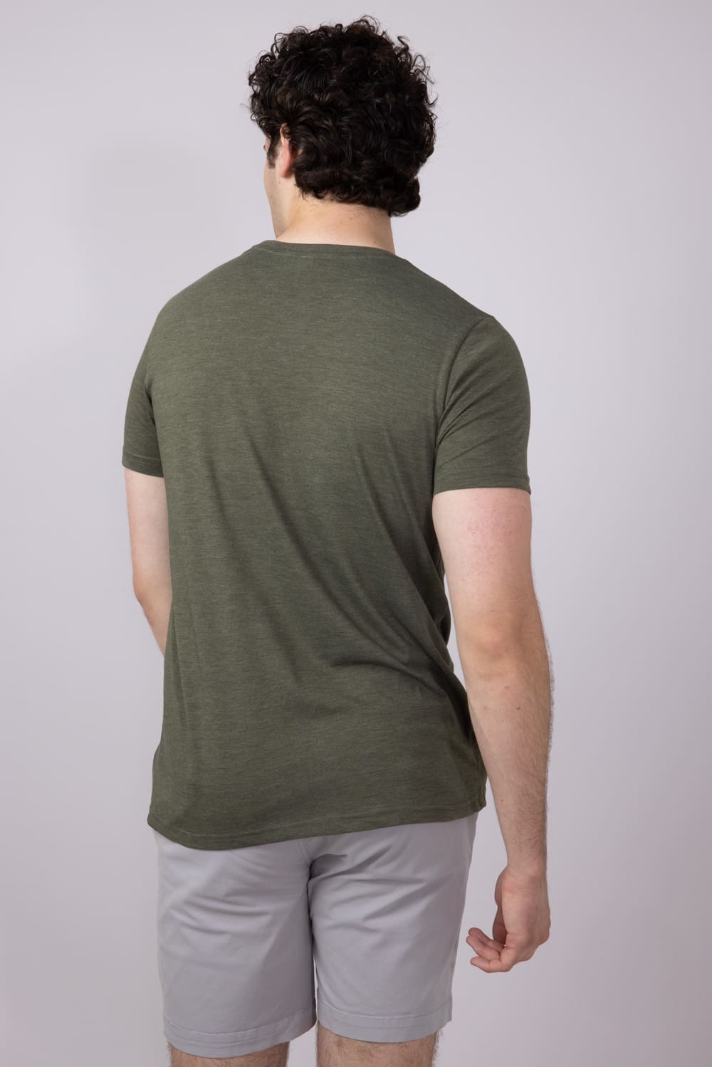 Basic Crewneck T-Shirt for Men in Green